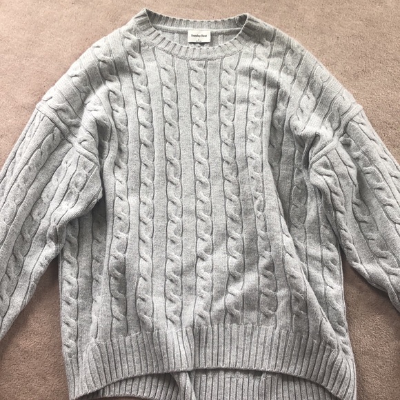 Sunday Best Sweaters - Aritzia Sunday Best Gray Cable Knit Women's Sweater